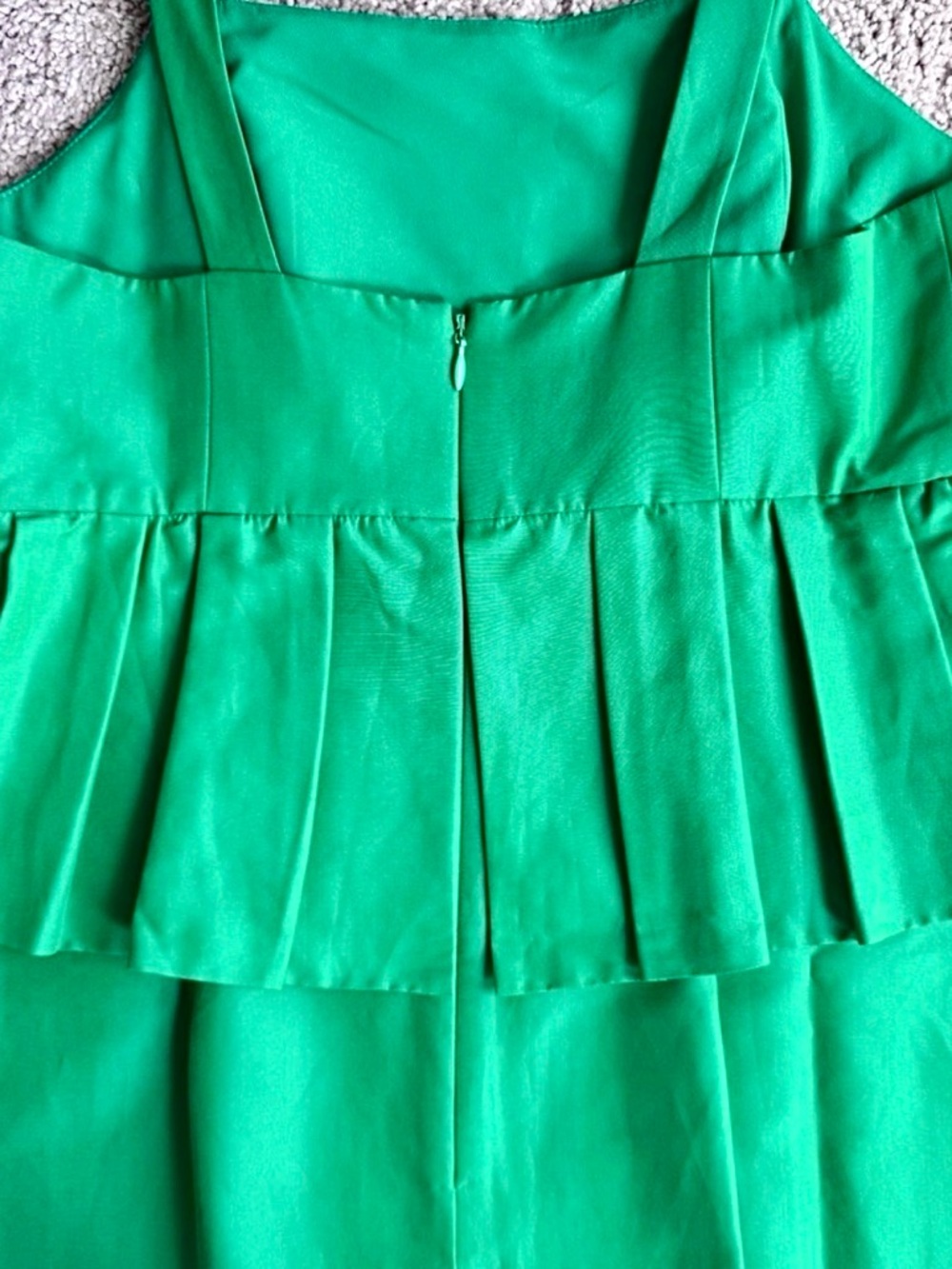 J.Crew Classic Silk Faille Cotton Peplum Mini Dress Kelly Green Size 0 NWT - Picture 4 of 9